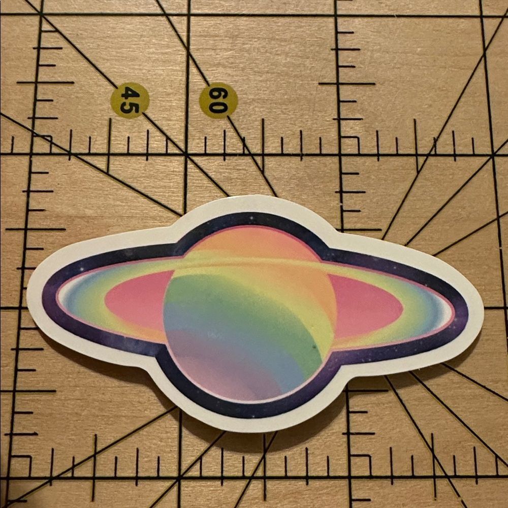 💜13/$13 +Bundle Sticker Sale | Travel Explore Saturn Waterproof Sticker